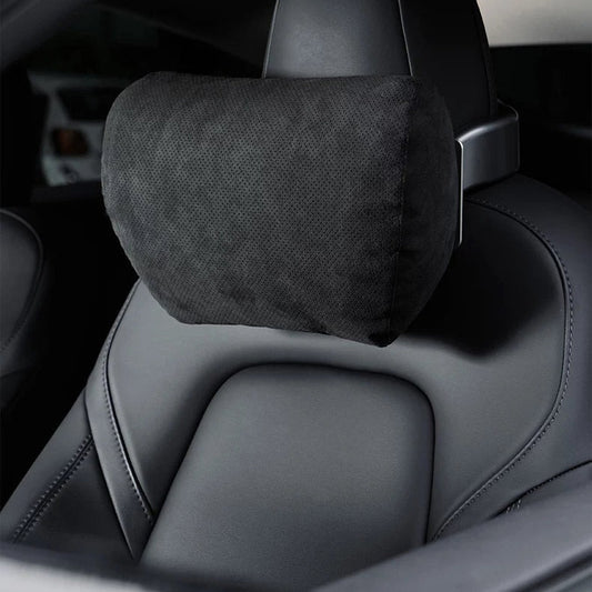 Alcantara Car Neck Pillow for Tesla Model 3/Y – Adjustable Headrest Support 5