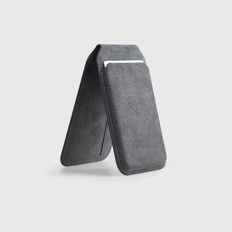 Alcantara MagSafe Card Holder for iPhone – Magnetic Wallet & Phone Stand 1