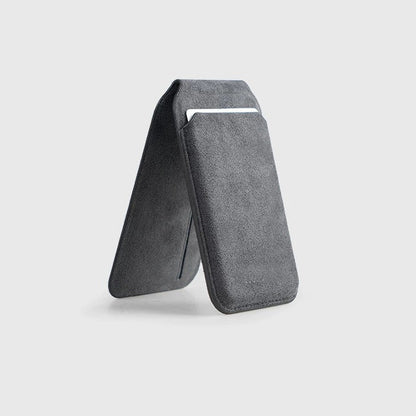 Alcantara MagSafe Card Holder for iPhone – Magnetic Wallet & Phone Stand 1