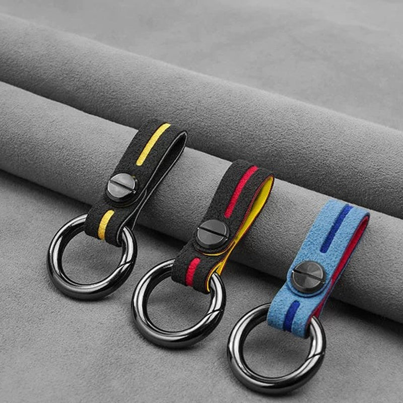 Alcantara Car Key Ring Keychain for Mercedes BMW Audi Porsche 1
