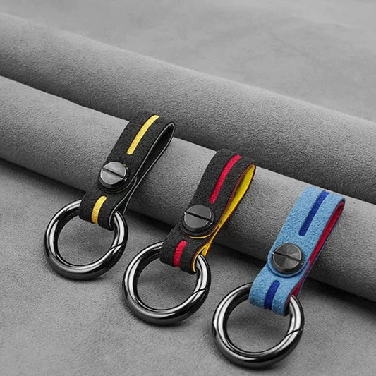 Alcantara Car Key Ring Keychain for Mercedes BMW Audi Porsche 1