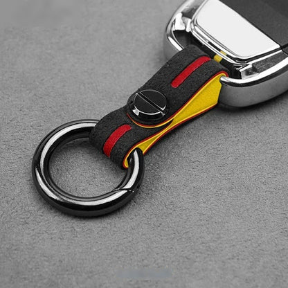 Alcantara Car Key Ring Keychain for Mercedes BMW Audi Porsche 3