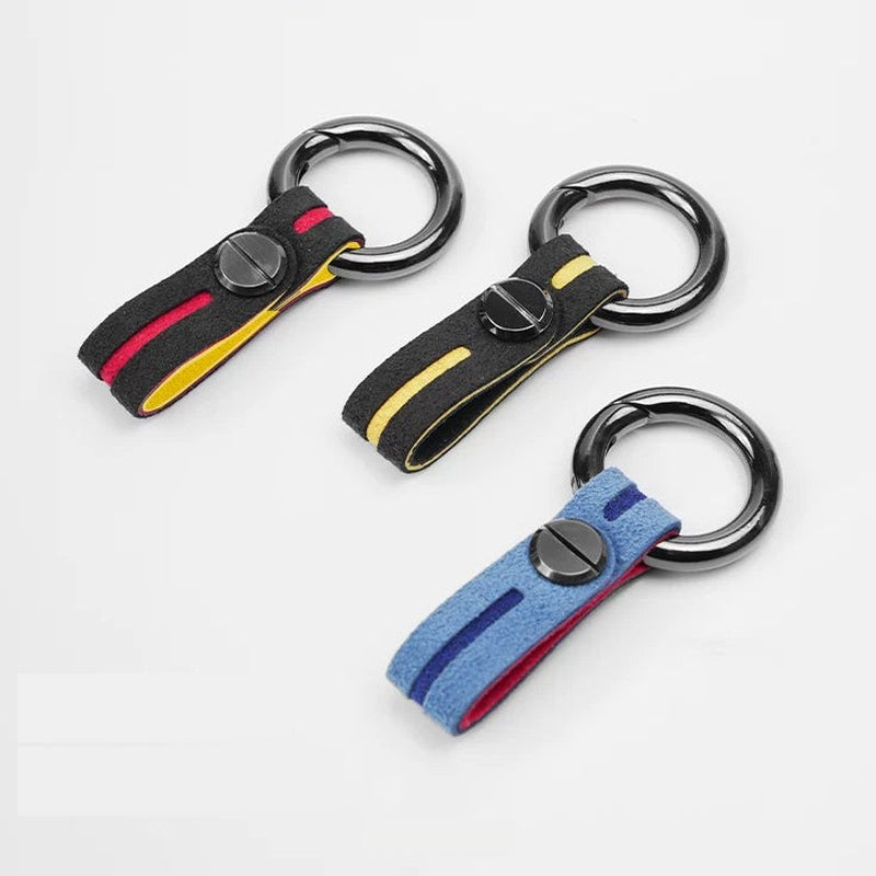 Alcantara Car Key Ring Keychain for Mercedes BMW Audi Porsche 4