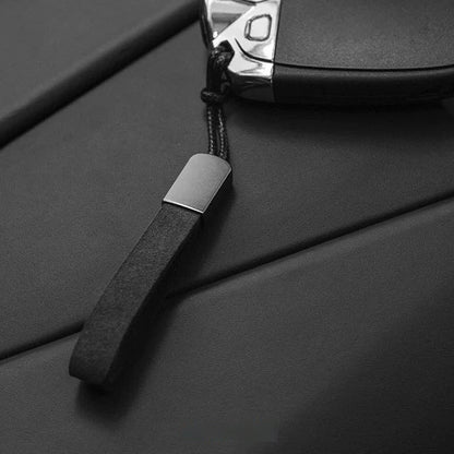 Alcantara Car Keychain – Key Holder Charm for Mercedes BMW Audi Porsche 3